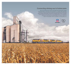 <a href="/newsinfo/attachments/media_kit/up150/print_ad_owh_connecting.pdf">Print from PDF</a><br><strong>Connecting shining sea to fruited plain.</strong><br>Upon its founding, Union Pacific was tasked with joining East to West, connecting fields to mountains and mountains to coastline. We dedicated ourselves to America’s growth by delivering not just goods but opportunity, and by building relationships, businesses and skylines. We remain committed to the nation’s success and owe our accomplishments to our employees, customers, communities and shareholders. You help connect our nation to its potential. Join the celebration at www.up150.com.
